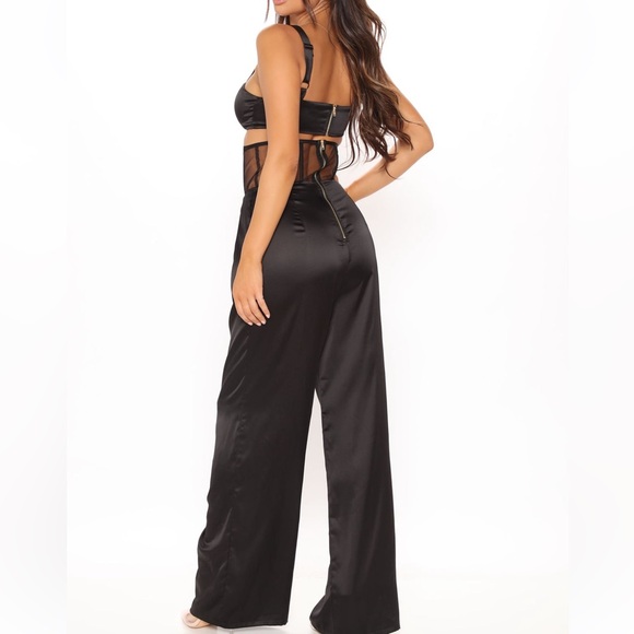 New Fashion Nova Luxe Black Elegant Two Piece Pantsuit Outfit Size XS - Picture 2 of 4